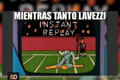 Aparecieron los memes del tropiezo de Lavezzi