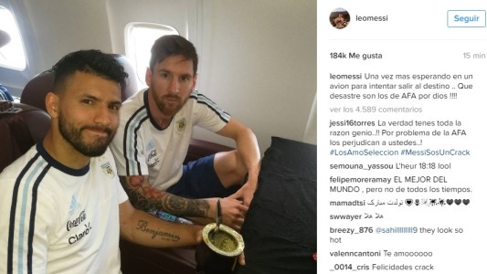 La queja de Messi a la AFA por la demora de los aviones