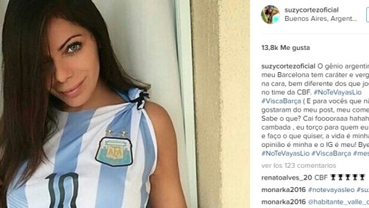 El apoyo a Messi que faltaba: Miss Bum Bum llegó a Argentina para bancar a La Pulga