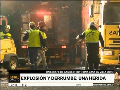 Explosión en Villa Luro con una anciana herida