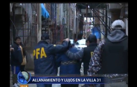 Allanamiento y lujos en la Villa 31