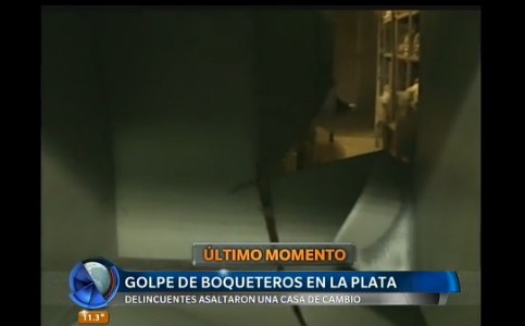 Golpe boquetero en una casa de cambio en La Plata