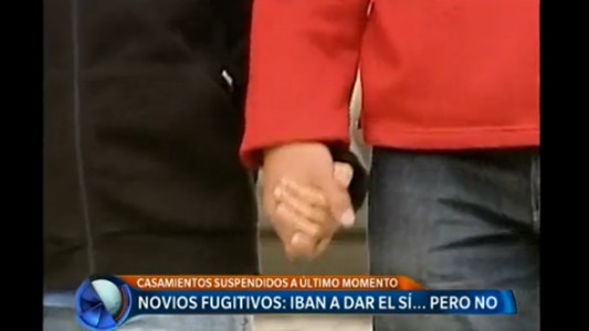 Novios fugitivos: iban a dar el sí... pero no