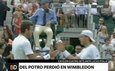 Del Potro se despidió de Wimbledon