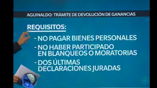 Aguinaldo: ¿cómo es el trámite de devolución de ganancias?