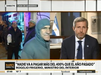 Frigerio: "estamos intentando no quedarnos sin energía"
