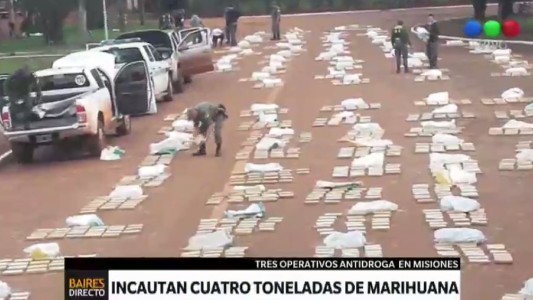 Secuestraron más de 3 toneladas de marihuana en Misiones