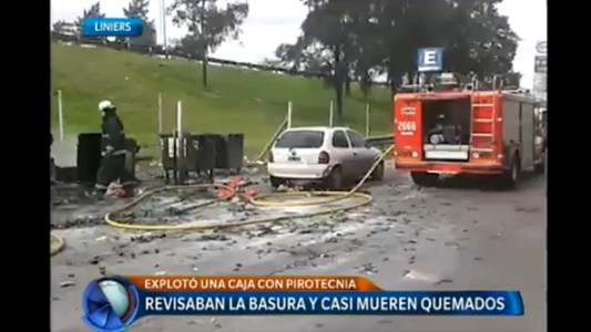 Revisaban la basura y casi mueren quemados