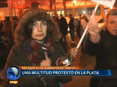 Ruidazo: una multitud protestó en La Plata