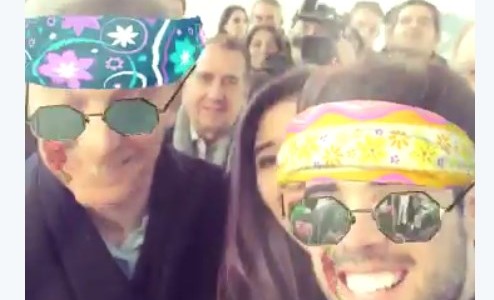 El curioso video de Snapchat en el que apareció Macri con dos youtubers