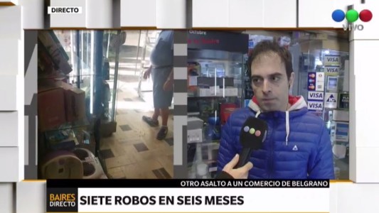Siete robos en seis meses en un local de Belgrano