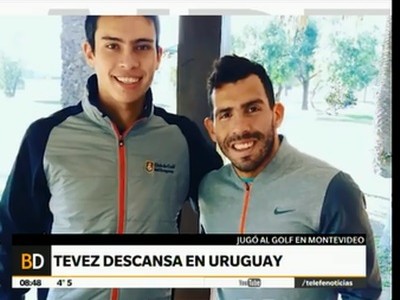 Tévez descansa en Uruguay