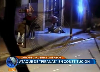 Ataque de "pirañas" en Constitución: detenidos gracias a las cámaras