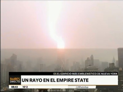 La caída de un rayo en el Empire States