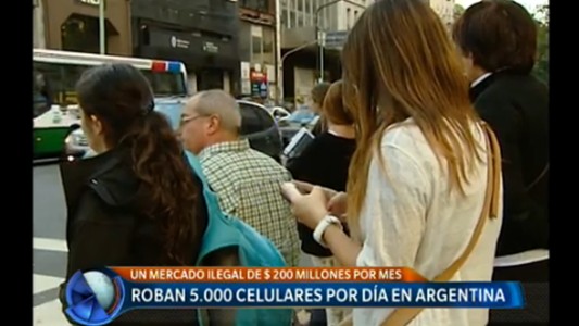 Roban 5.000 celulares por día en Argentina