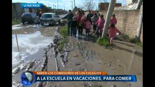 A la escuela en vacaciones, para comer