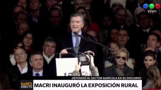 Macri en la Rural: "Se le sacó la pata de encima al campo"