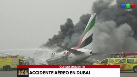 Aterrizaje de emergencia en el aeropuerto de Dubai que suspendió todos los vuelos
