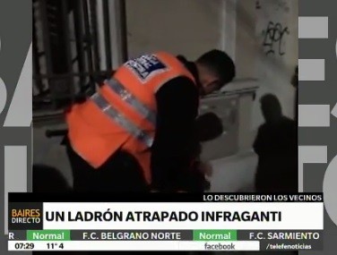 Vecinos atraparon a ladrón infraganti en Palermo
