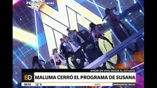 Maluma cerró el programa de Susana