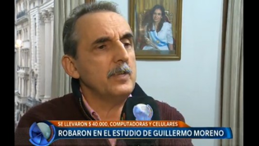 Robaron en el estudio de Guillermo Moreno