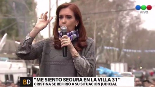 Cristina: "Ningún lugar es más seguro que la villa 31"