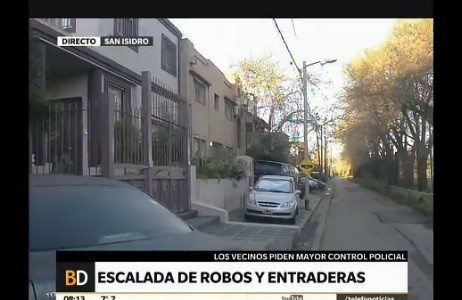 Escalada de robos y entraderas en San Isidro
