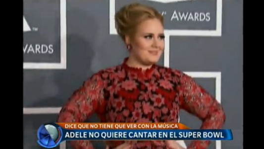 Adele no quiere cantar en el Super Bowl