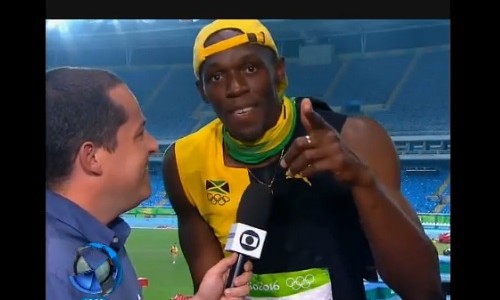Usain Bolt, como Bob Marley