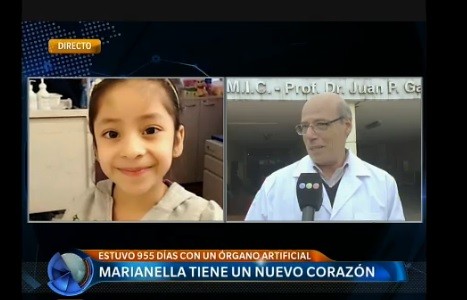 "Está muy bien y recuperándose" la nena trasplantada tras dos años conectada a un corazón artificial