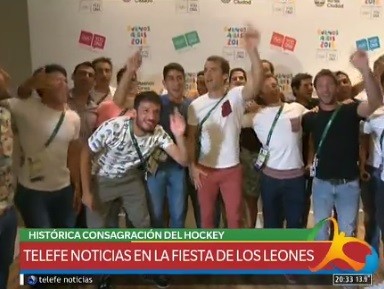 La intimidad del festejo de Los Leones