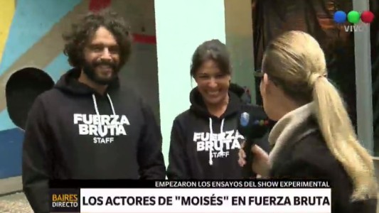 Moisés y Zípora se entrenan para "Fuerza Bruta"