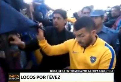 Una caravana de 15 cuadras para recibir a Tevez en Formosa