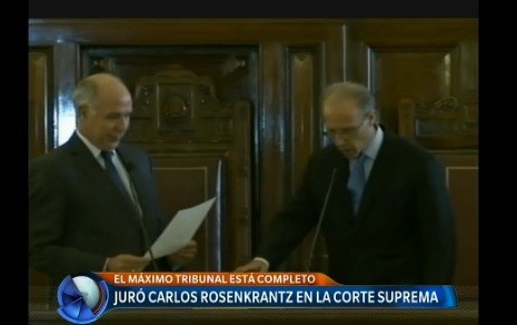 Con la jura de Rosenkrantz se completa la integración de la Corte Suprema de Justicia