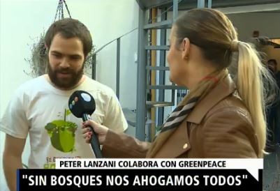 Peter Lanzani se une a la campaña de Greenpeace por los bosques nativos