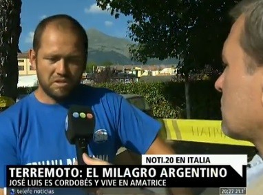 Ruinas y lágrimas en Italia