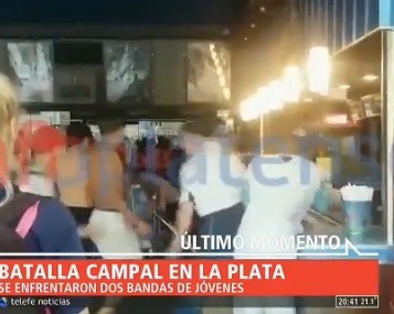 Batalla campal en La Plata