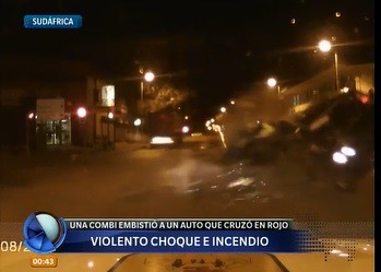 Violento choque en una esquina