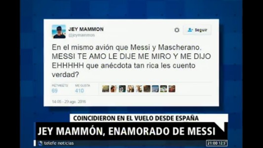 Jey Mammón, enamorado de Messi