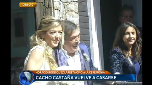 Cacho Castaña se casó con Marina Rosenthal