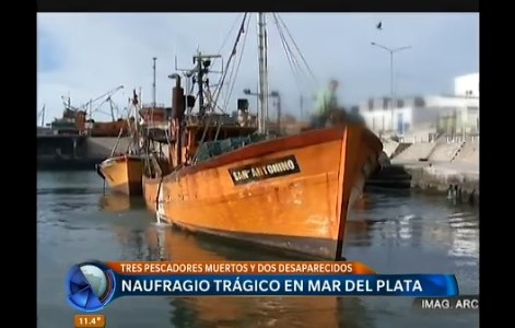 Se hundió un pesquero en Mar del Plata: 3 muertos y 2 desaparecidos