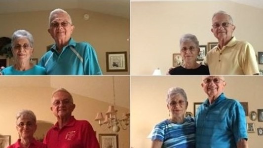 Los abuelos que están casados hace 52 años y combinan su ropa todos los días