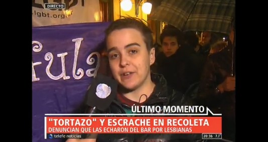 "Tortazo" y escrache en Recoleta