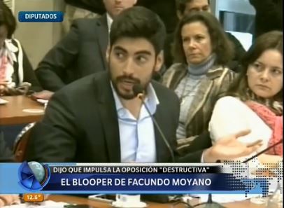 Blooper de Facundo Moyano: "Somos una oposición destructiva"