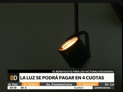 La luz se podrá pagar en cuatro cuotas