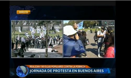 Cien ollas populares y cortes en la ciudad