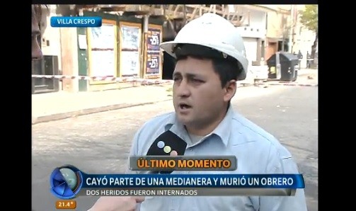 Derrumbe en Villa Crespo: murió un obrero y hay dos heridos