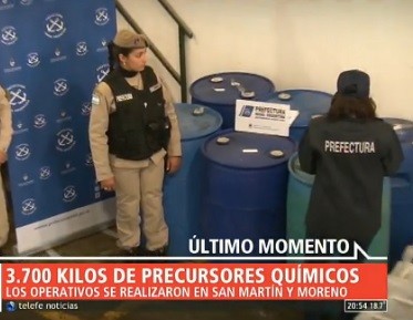 3.700 kilos de precursores químicos