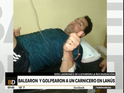 Asaltaron y balearon a un carnicero en Lanús