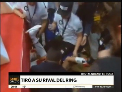 De una trompada lo sacó del ring